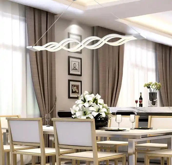 Reducere specială Candelabru LED 160W Waves Alb, Telecomanda
