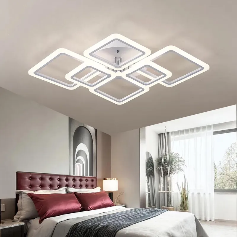 Lustra LED 208W Ceiling 6 Patrate, Telecomanda Chilipir