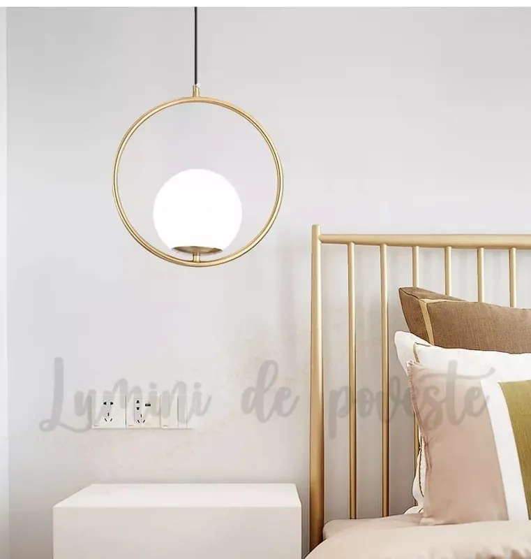Cumpără acum Pendul LED Moon Round Gold