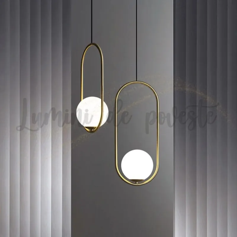 Comandă acum Pendul LED Moon Oval Gold