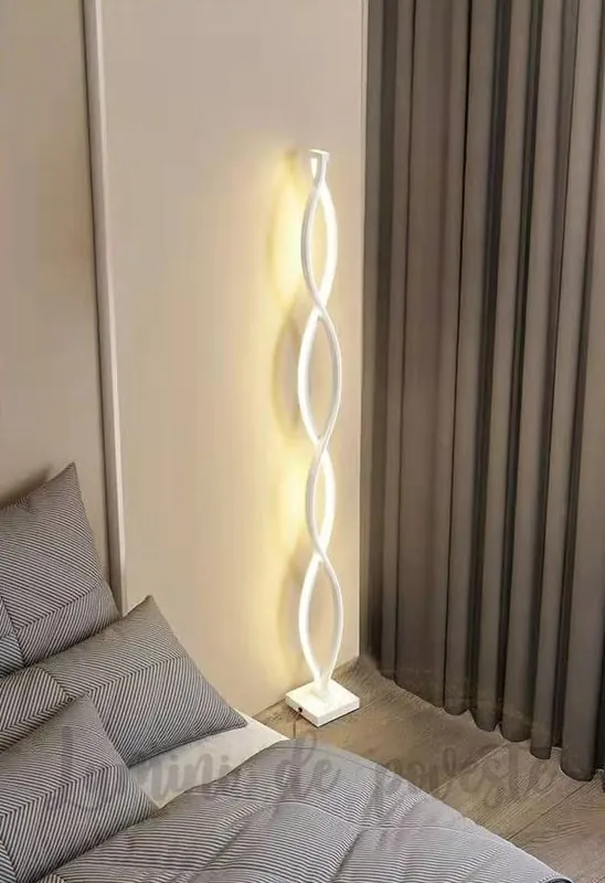 Lampadar LED Waves White Promoție