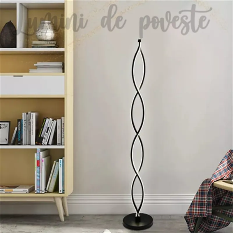 Lampadar LED Waves Black Popular