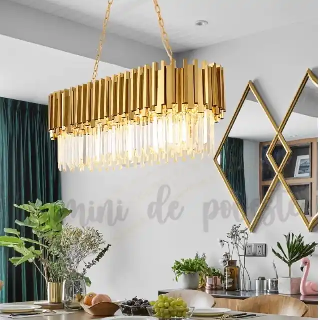 Reduceri Candelabru Scaly Gold Dining 80x30