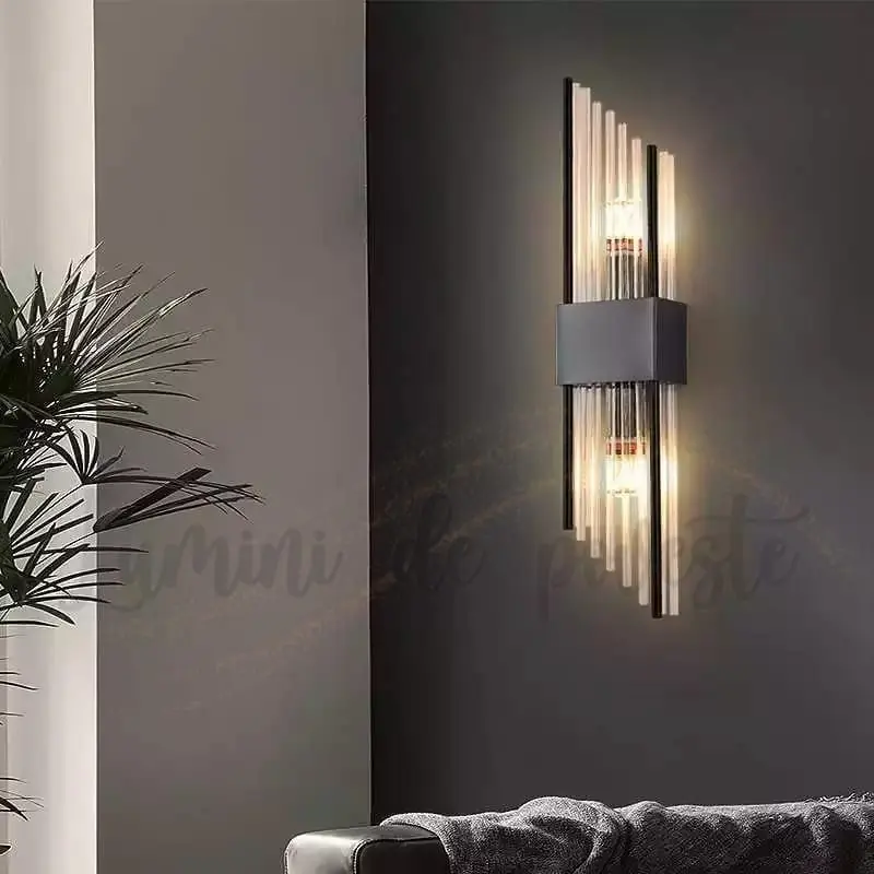 Comandă acum Aplica Perete Cristal Figuration Black