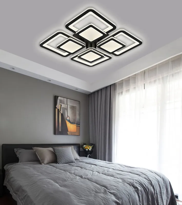 Noutate Lustra LED 160W Creative Complete Negru, Telecomanda