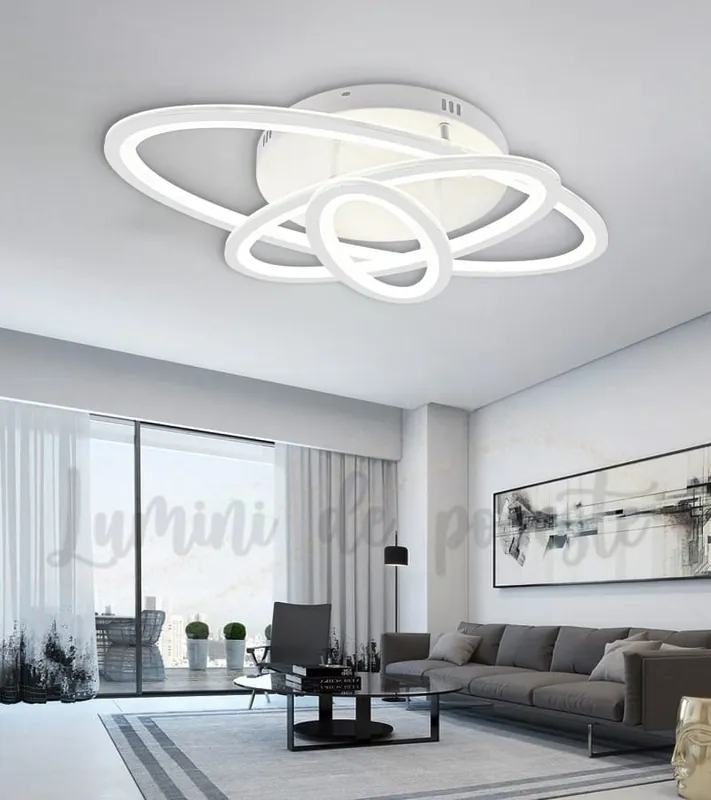 Comandă acum Lustra LED 140W Galaxy White, Telecomanda