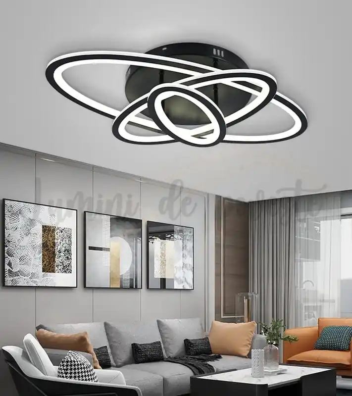 Ieftin Lustra LED 140W Galaxy Black (Negru)