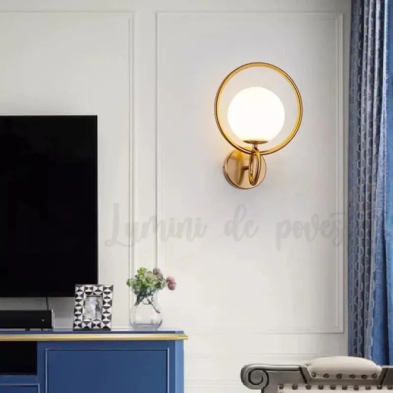 Noutate Aplica LED Moon Round Gold