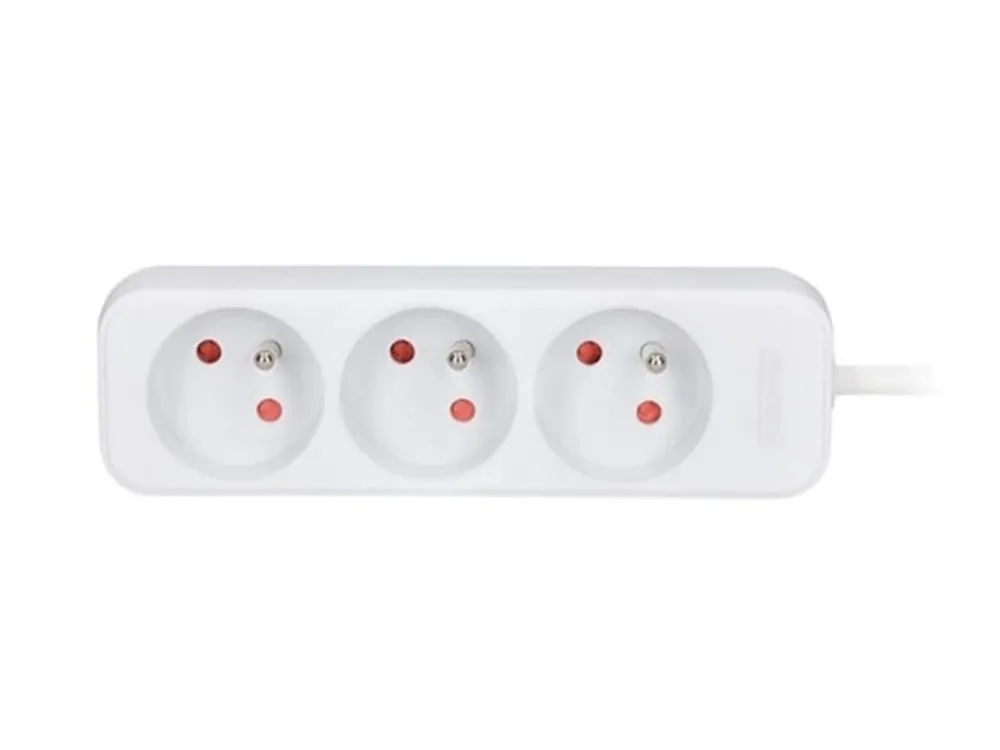 Doar azi SOLIGHT CABLU PRELUNGITOR, 3 PRIZE, ALB, 3M [PP03]