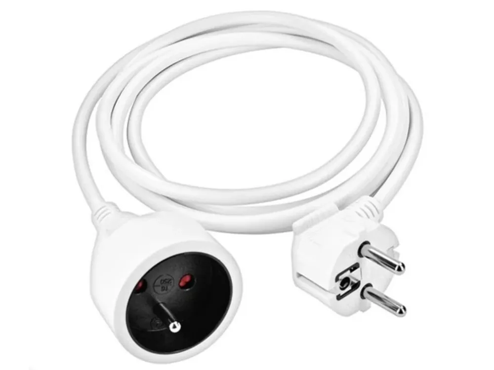 CABLU PRELUNGITOR SOLIGHT - CONECTOR, 1 MUFĂ, 1,5M, 3 X 1MM2, ALB [PS01] Preț promoțional
