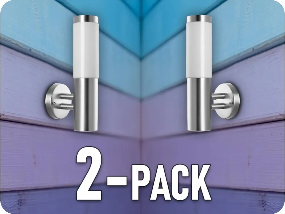 LAMPĂ DE GARDINĂ EDERA PE 1XE27 MAX. 15W, IP44, OȚEL INOX/2-PACK! [AD-OP-6569GE27PM] Nu rata