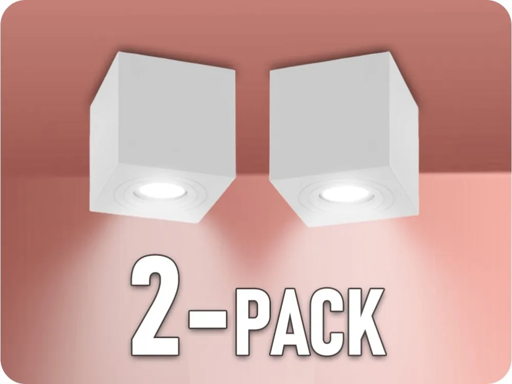 Disponibil imediat Încastrat rezistent la apă MEGY GU10 IP54, alb/2-PACK! [AD-OD-6143WGU10]