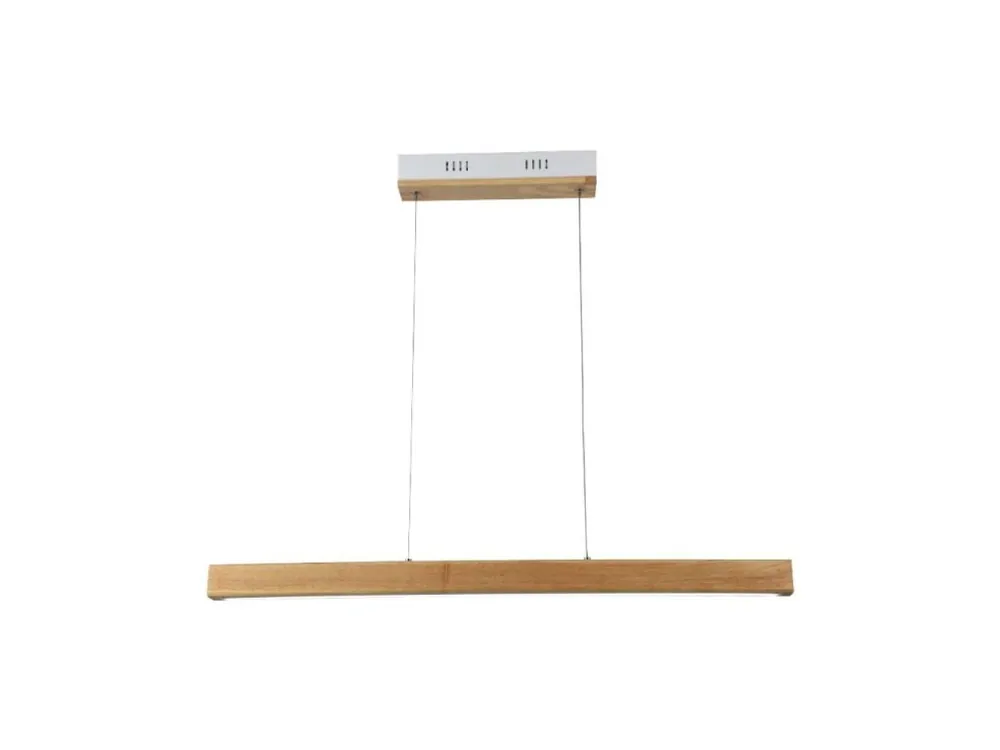 Cel mai vândut Lumină suspendată liniară LED 12W, 1440lm, 4000K, decor din lemn
