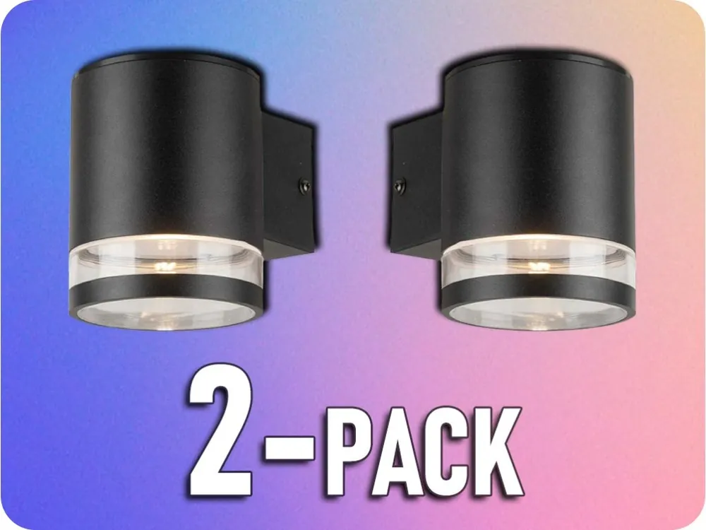 Aplica LED solară cu senzor cu microunde 1W, neagră, IP44, 3000K/2-PACK! Bestseller