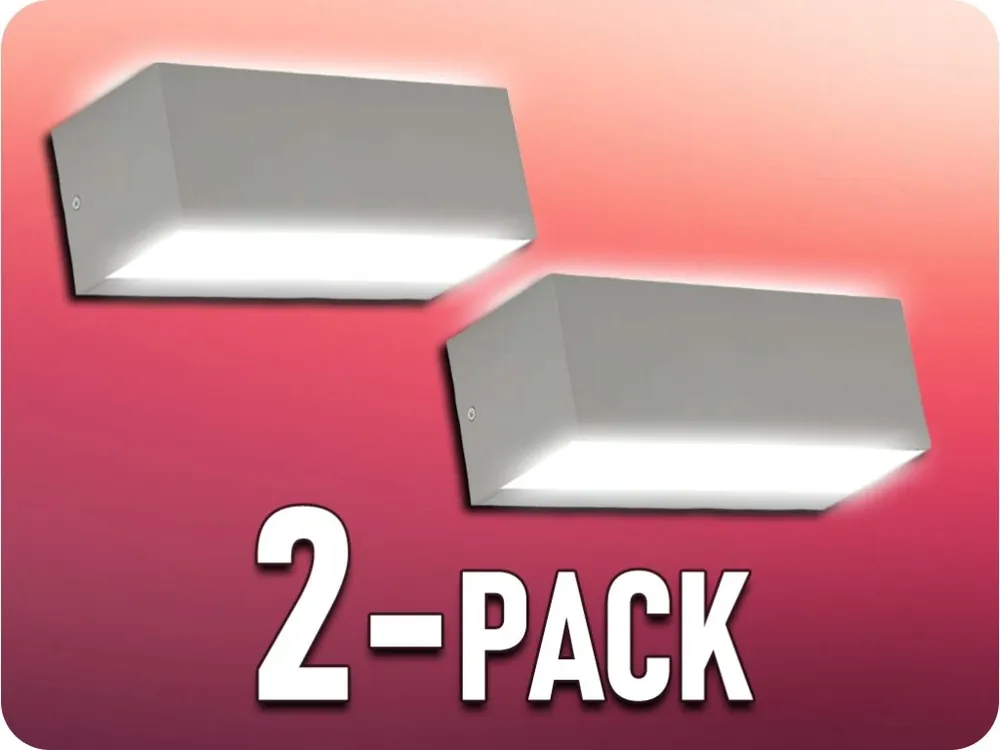 Ofertă de sezon LED lampă de perete 12W, 1150LM, UP&DOWN, gri, IP65/2-PACK!