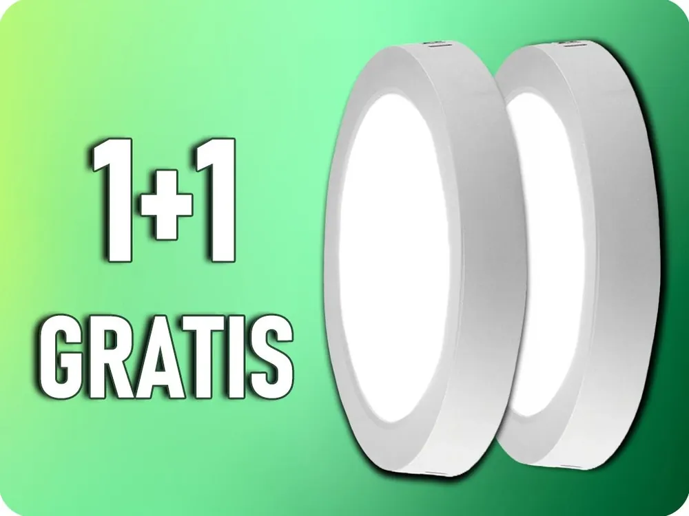 Panou aplicat LED cu sursă de alimentare 18W, rotund, 1+1 gratuit! Ofertă exclusivă