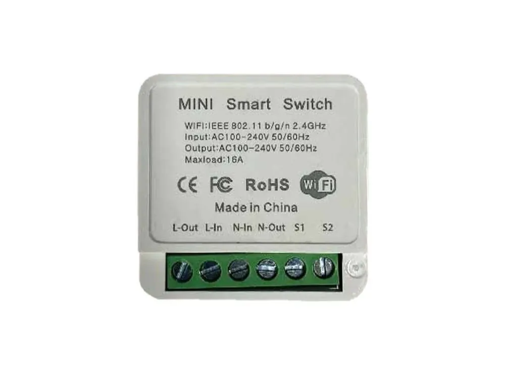 Preț mic Mini Comutator Inteligent 2 Canale, AC 100-240V, IP20, aplicație Smart Life