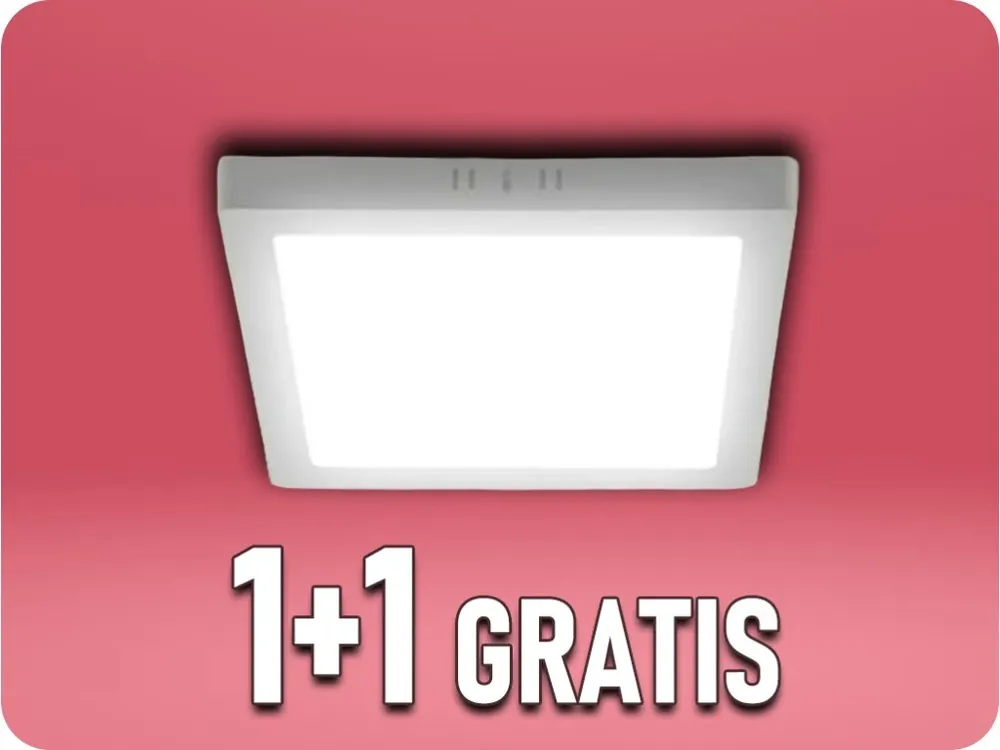 Panou aplicat LED cu sursă de alimentare 6W, 660lm, pătrat, 1+1 gratuit! Preț redus