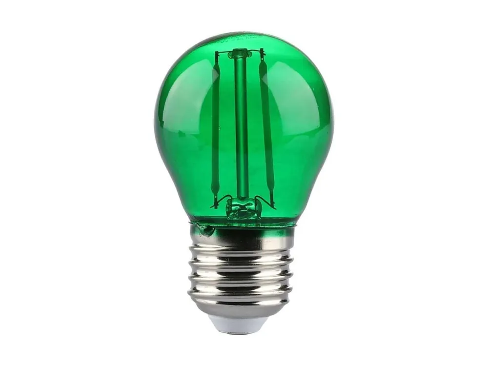 Bec retro LED E27 2W, 60lm, G45, verde Retur gratuit