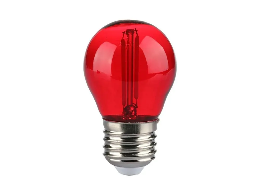 Discount Bec retro LED E27 2W, 60lm, G45, roșu