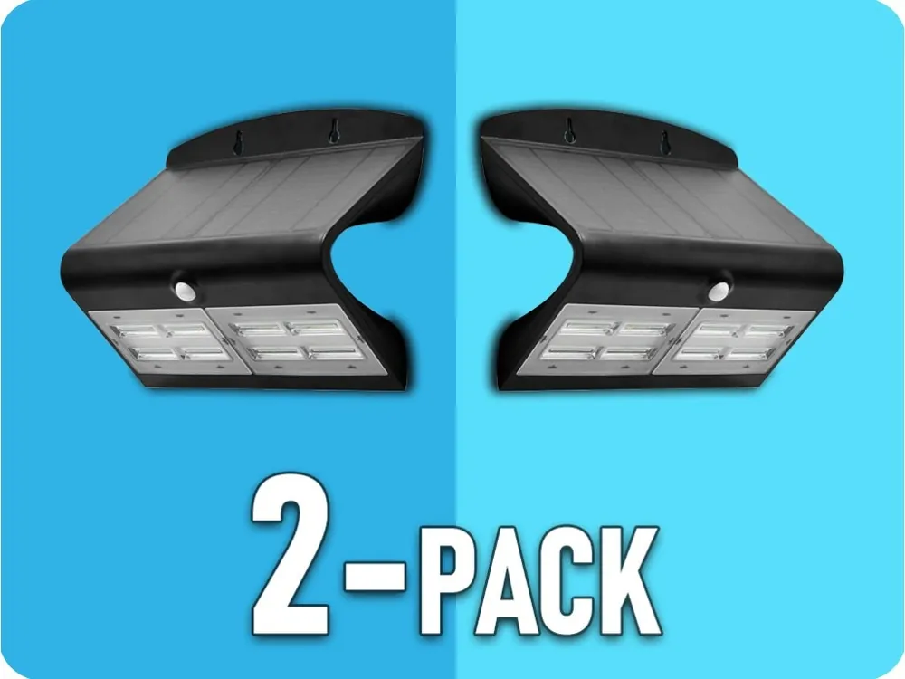 Expediere rapidă LAMPĂ SOLARĂ LED CU SENZOR DE MIȘCARE 7W, 800lm, negru IP65, 4000K/SET DE 2!