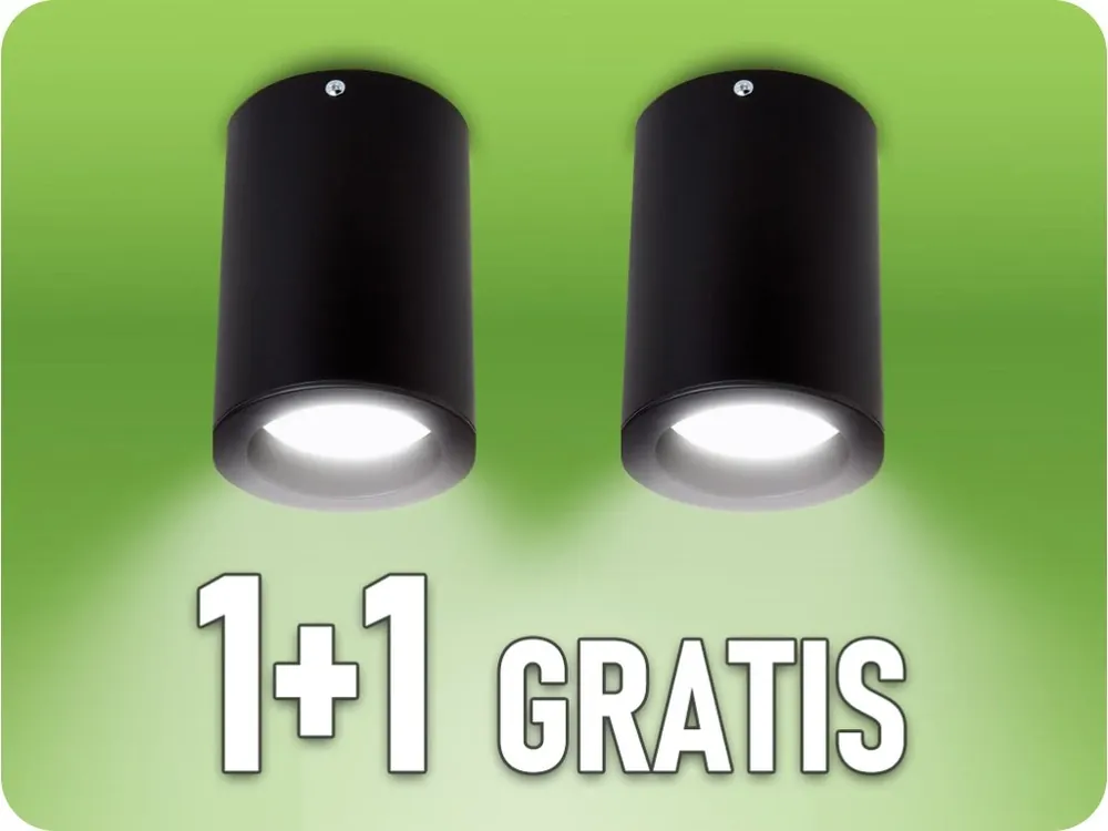 Lumină de tavan Prisadené GU10/GU5.3, neagră, 1+1 gratuit! Reducere de preț