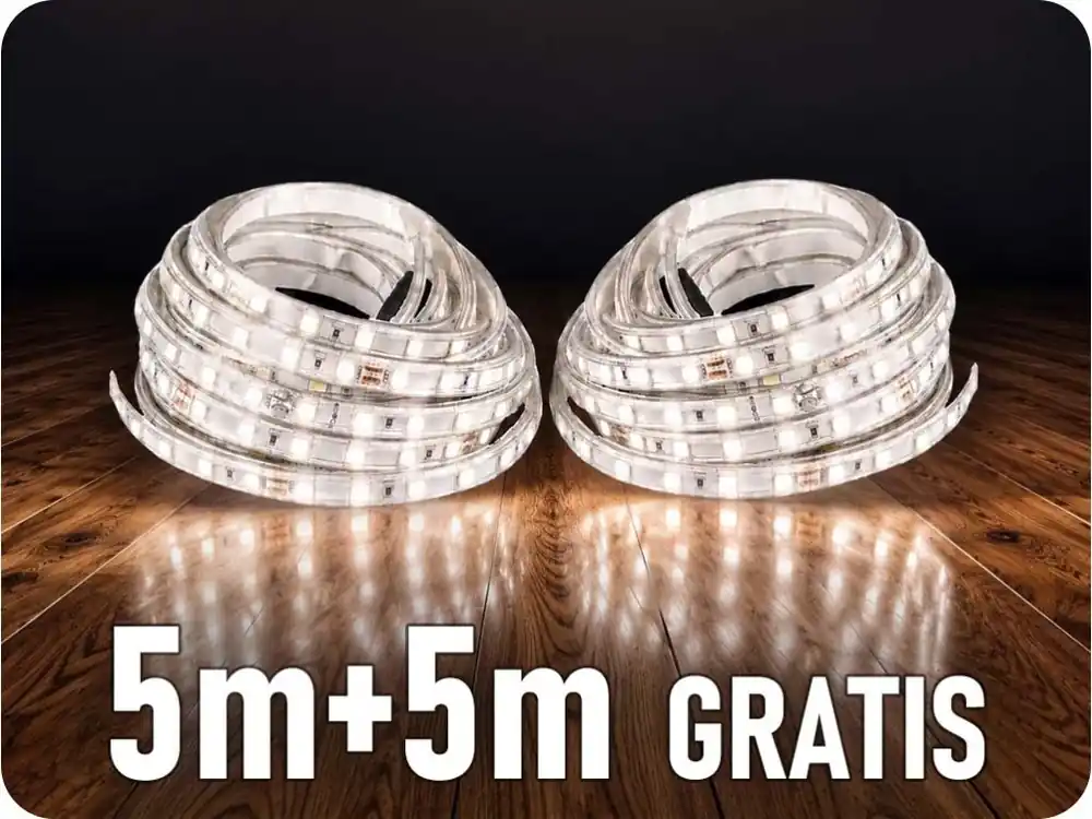 Bandă LED interior 8W/m 800lm/m, 120LED/SMD 3528, 12V, 5m + 5m gratuit! Cel mai bun preț
