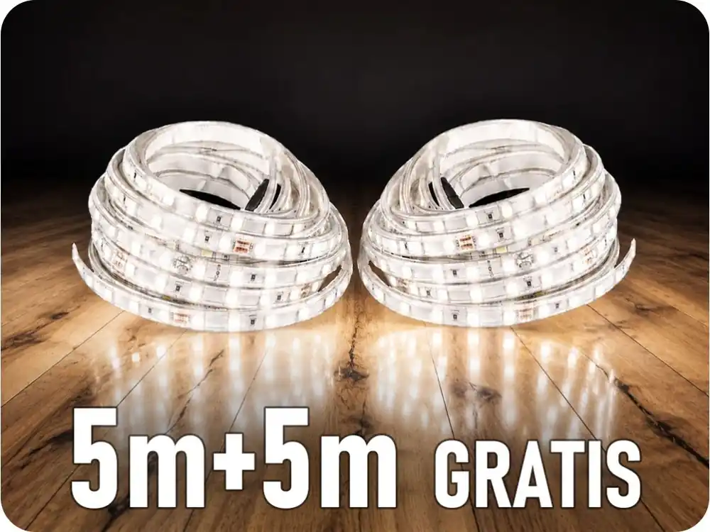 Bandă LED 12W/m, 1680lm/m, luminozitate ridicată, 24V, IP20, 5m+5m gratis! Reducere