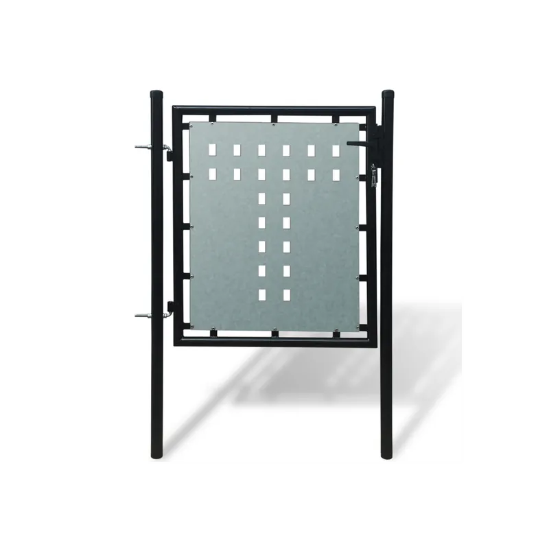 Poarta neagra pentru gard 100 x 150 cm Promoție