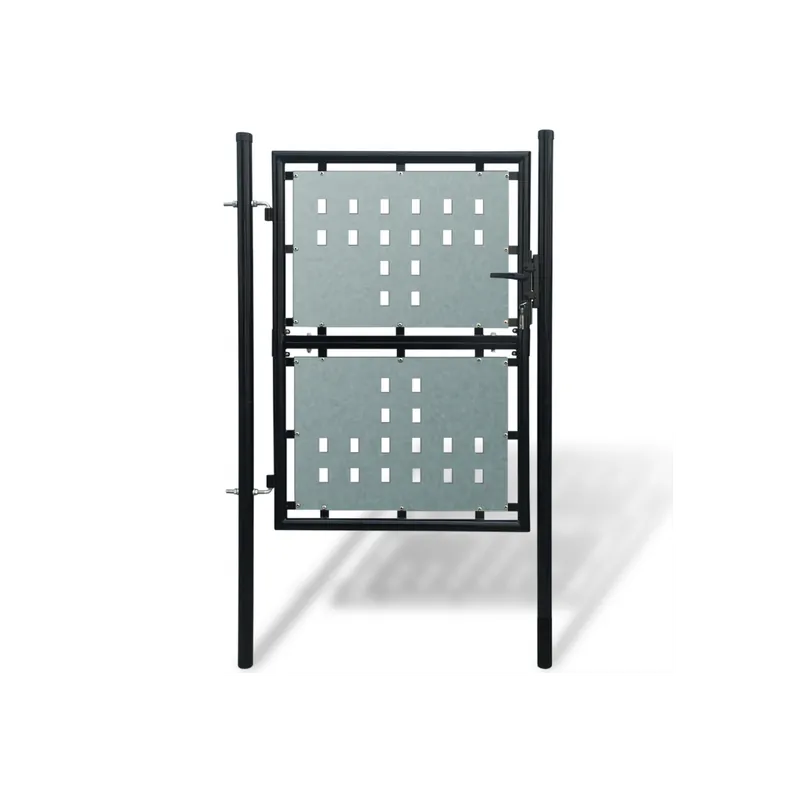 Poarta neagra pentru gard 100 x 225 cm Preț redus
