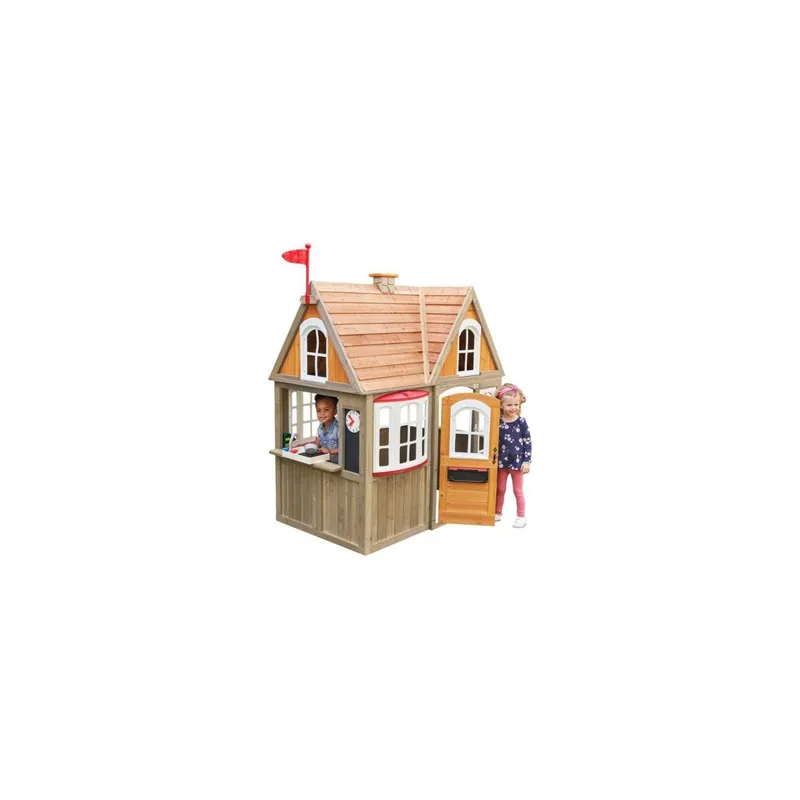 Casuta De Joaca Exterior Din Lemn Pentru Copii Greystone Cottage Playhouse Kidkraft Popular
