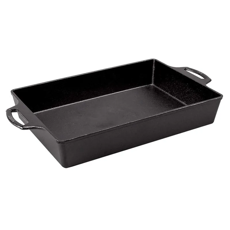 Reducere de preț Tava inalta dreptunghiulara din fonta 23 x 33 cm Lodge L-BW13C