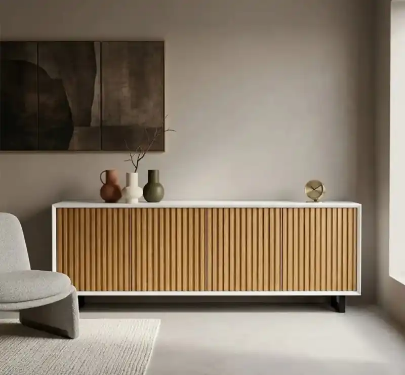 Comoda cu 4 usi "Slatted" Plată securizată